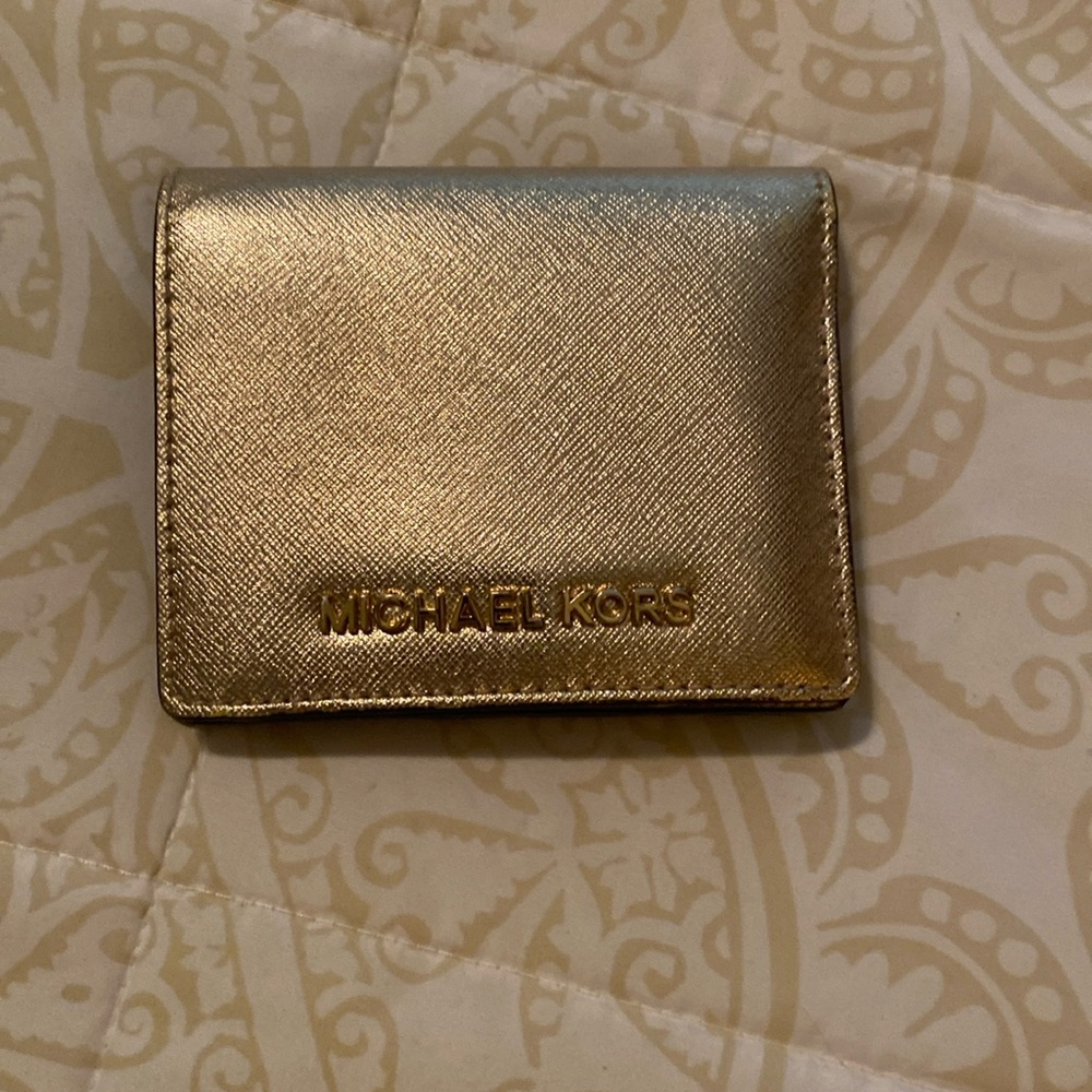 Gold Michael Kors wallet